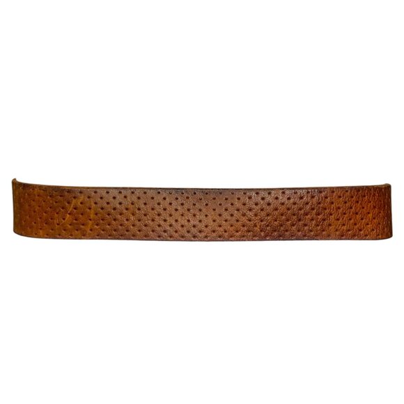 DIESEL Y2K Perforated Leather Belt 100cm Men's Large L Dark Brown Made in Italy - Picture 5 of 8